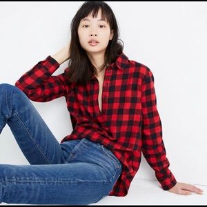 Madewell Flannel Popover Shirt NWT!!